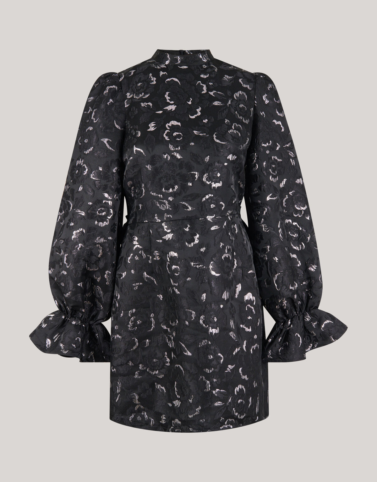 Jacquard Schleifen Minikleid Schwarz SHOEBY WOMEN