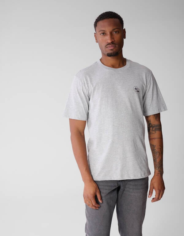 Diagonal-T-Shirt Hellgrau SHOEBY MEN