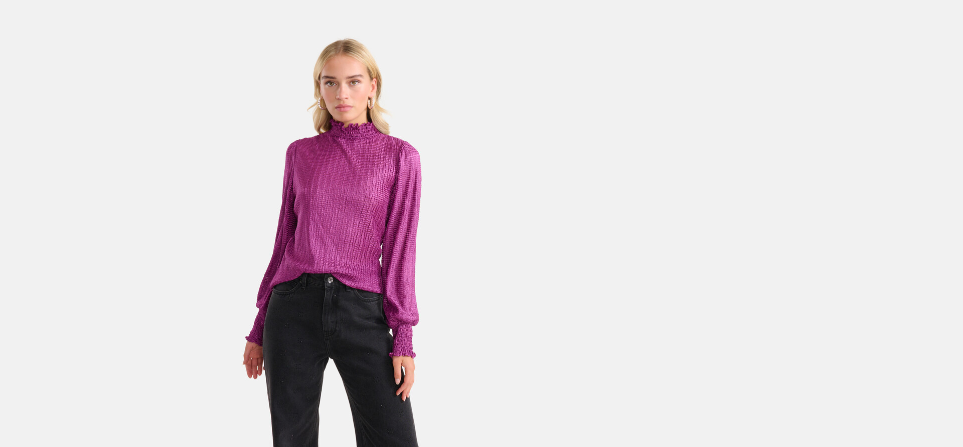 Textur Top Schwarz SHOEBY WOMEN