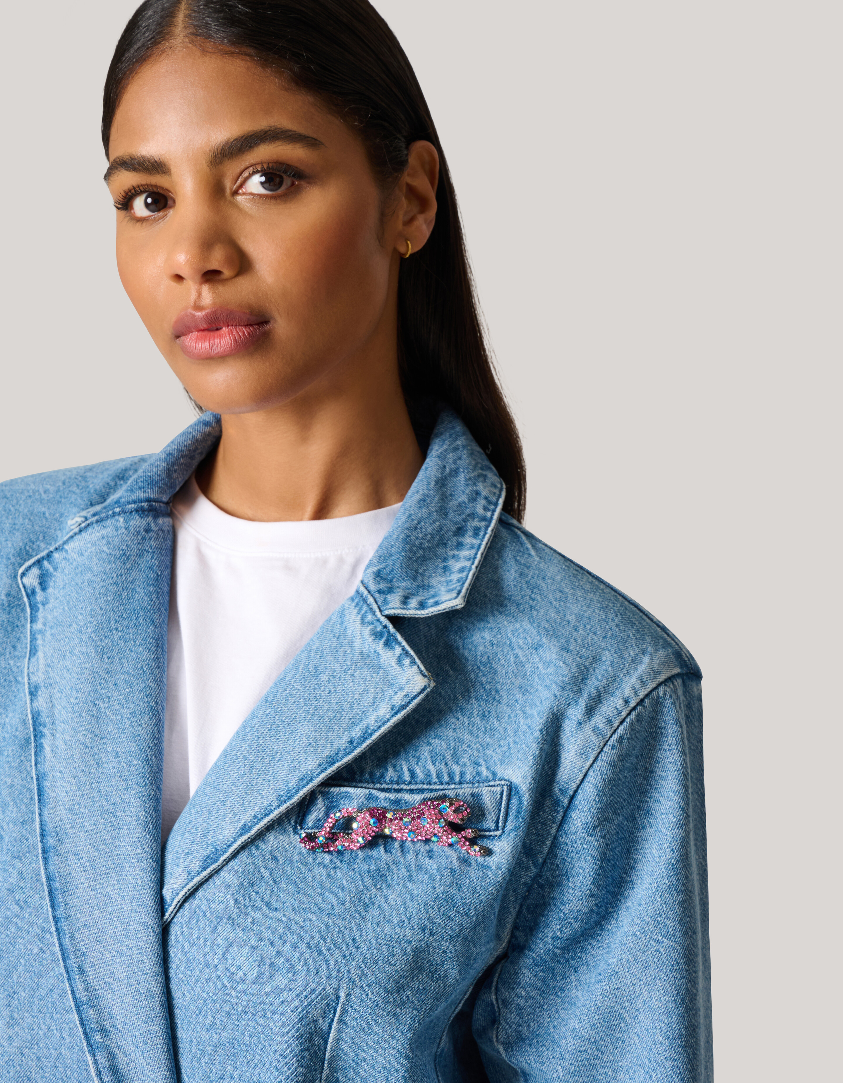 Tijger Broche Roze SHOEBY ACCESSOIRES