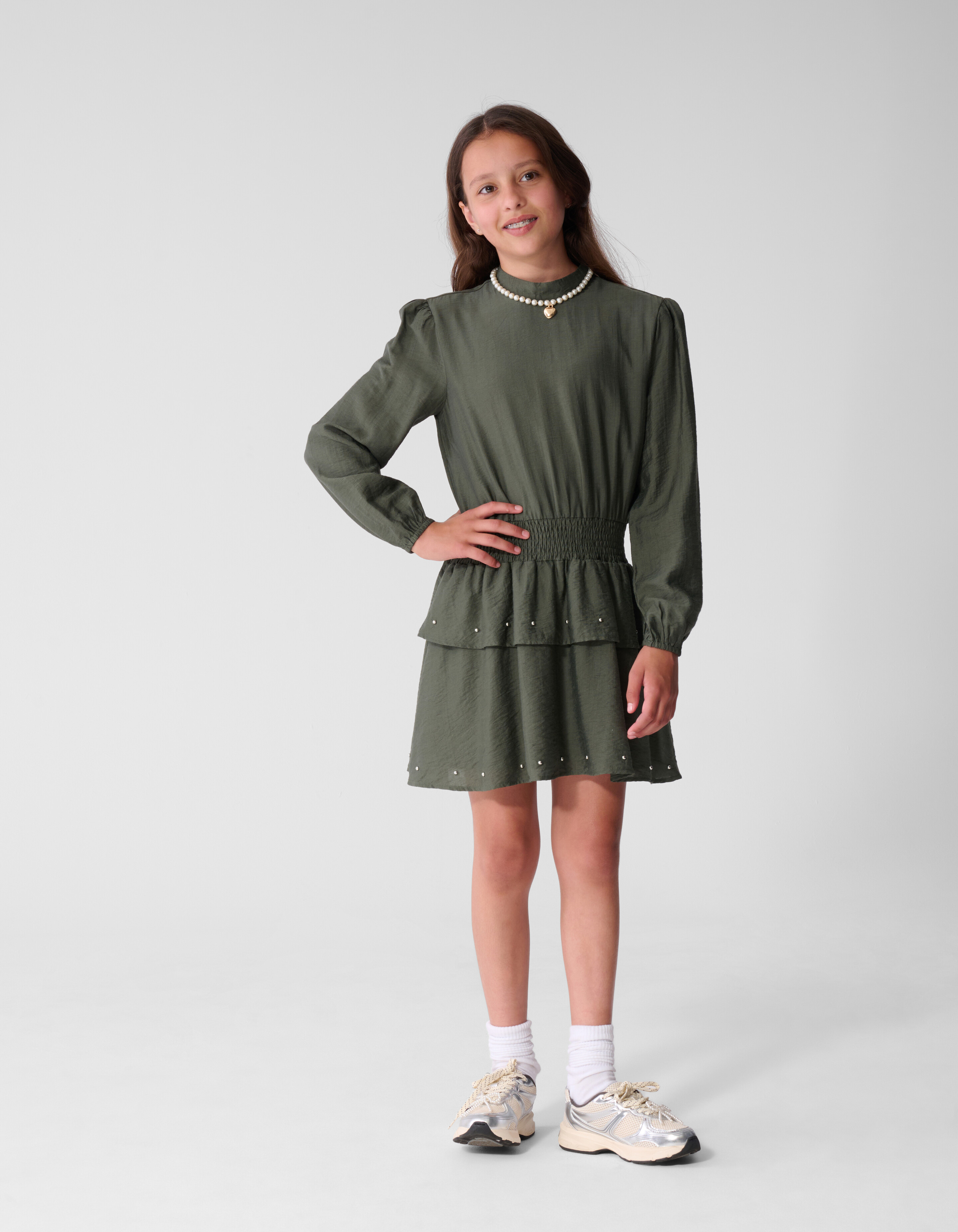 Stud Kleid dunkelgr&uuml;n SHOEBY GIRLS