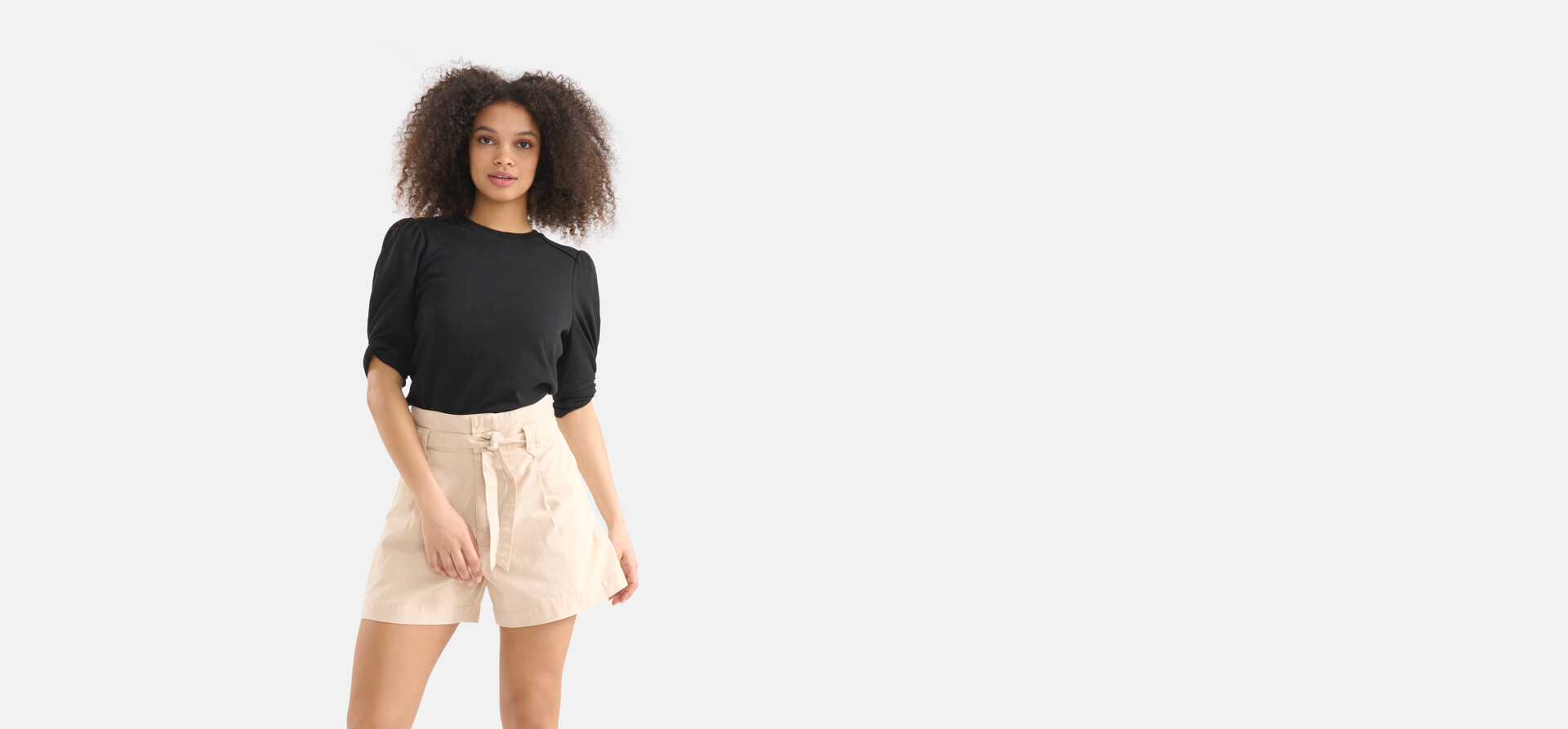 Knot-T-Shirt Schwarz SHOEBY WOMEN