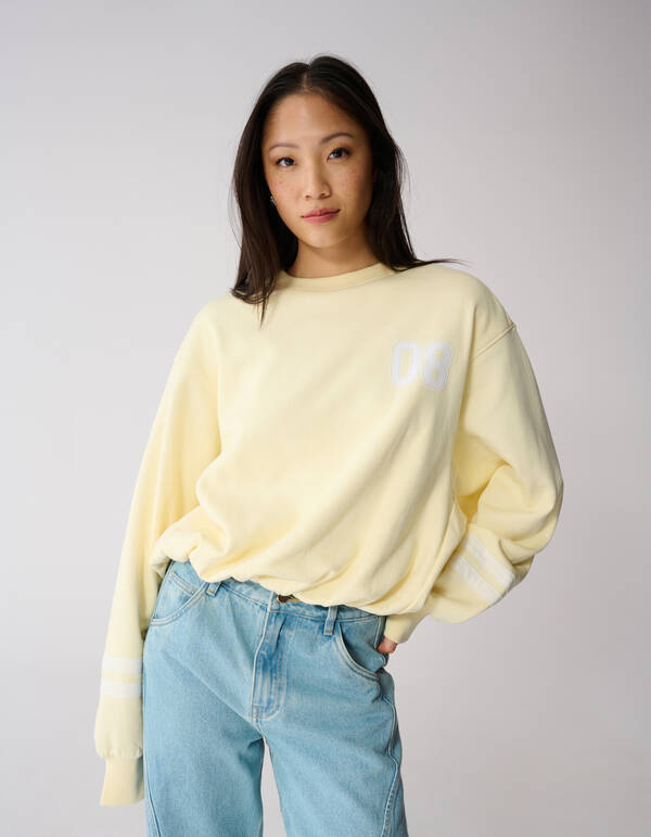 Varsity-Cord-Pullover Hellgelb SHOEBY WOMEN