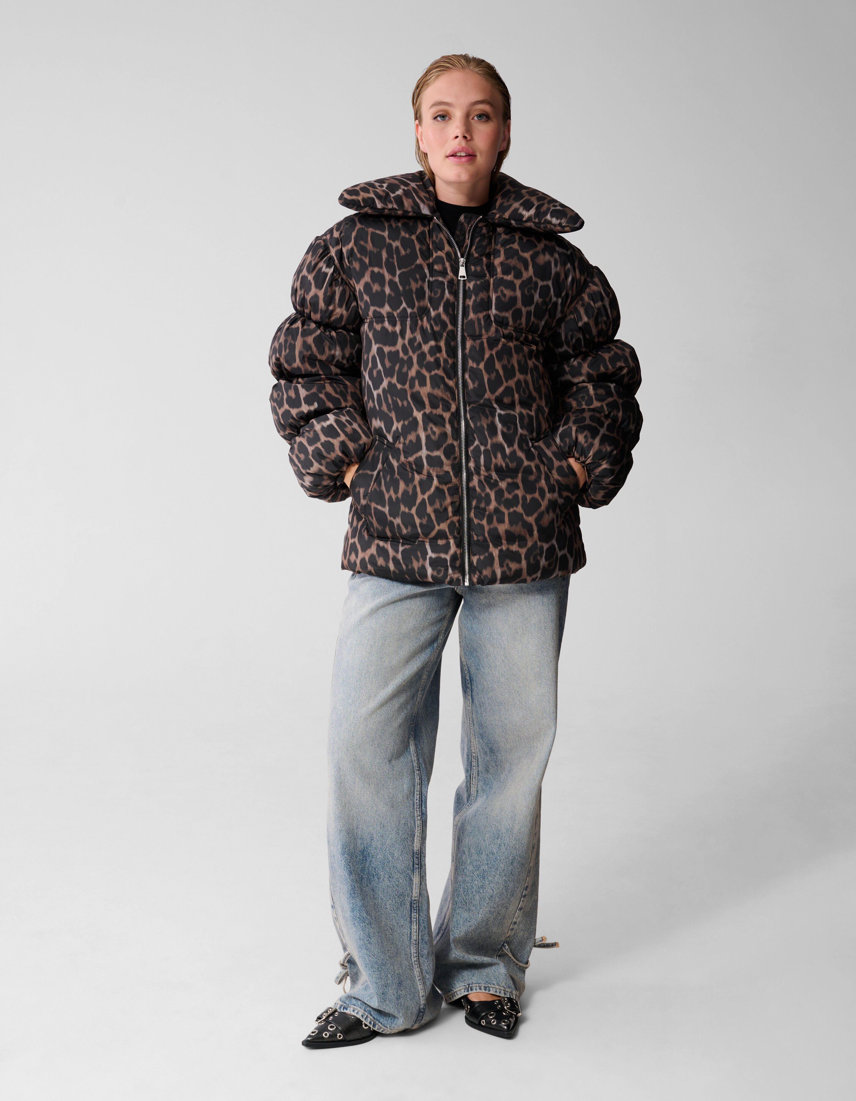 Leoparden-Steppjacke Braun SHOEBY WOMEN