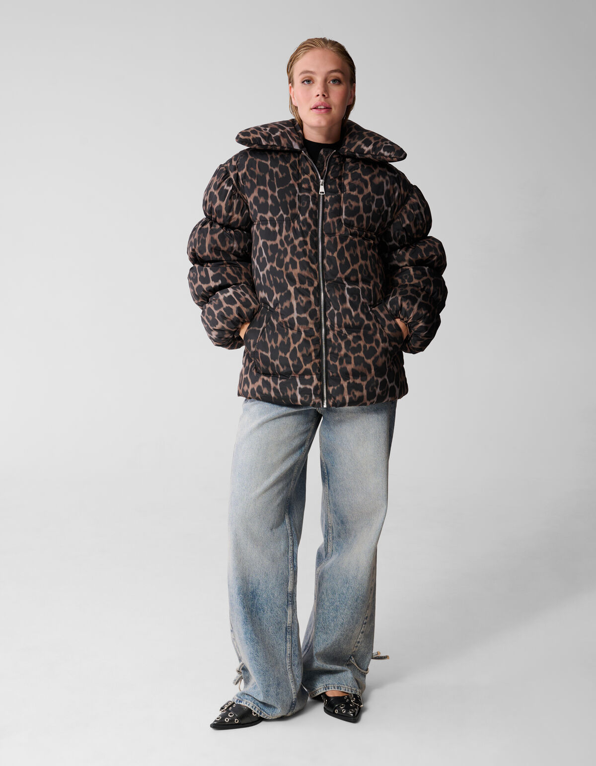 Leoparden-Steppjacke Braun SHOEBY WOMEN