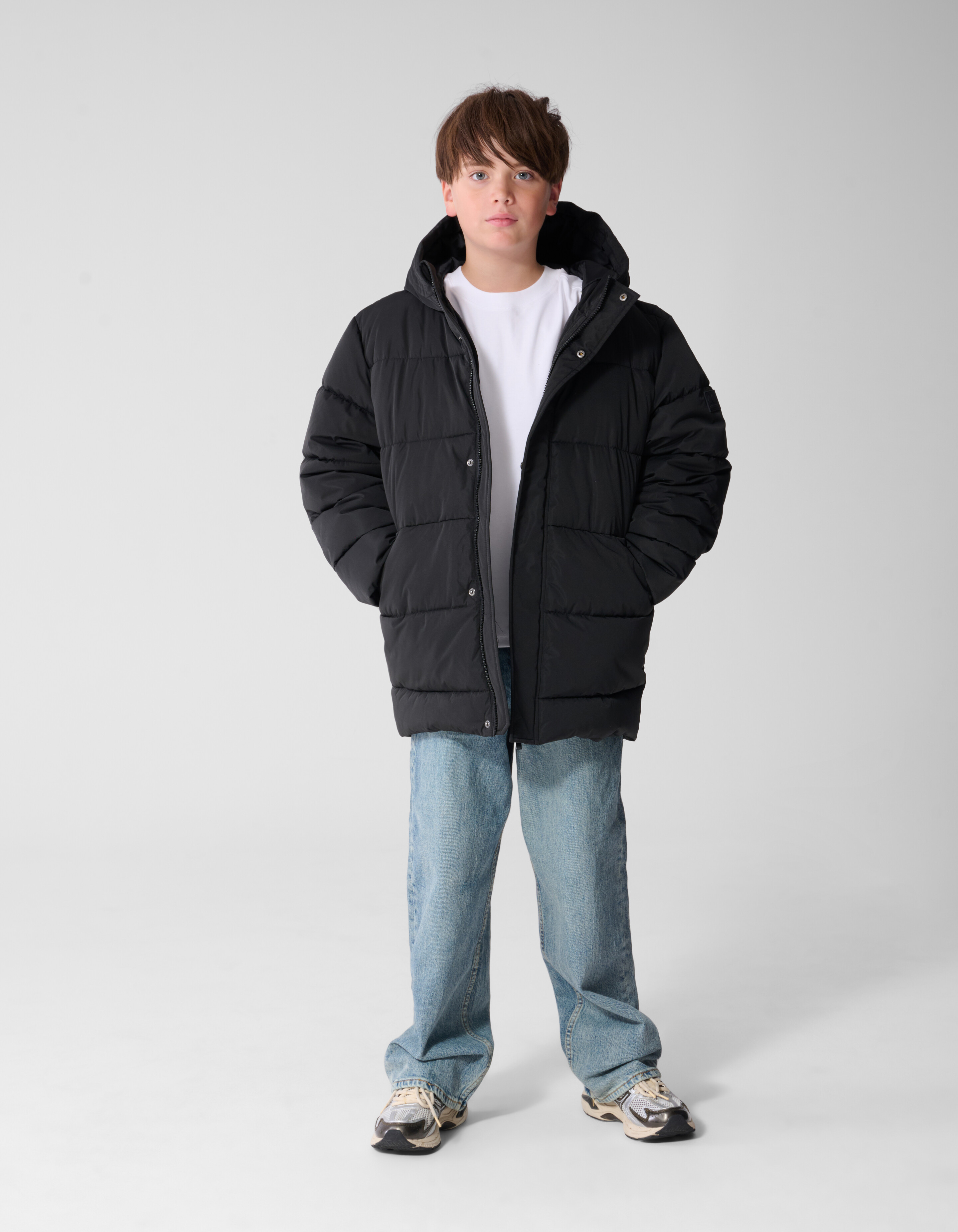 ange technische Pufferjacke in Schwarz SHOEBY BOYS