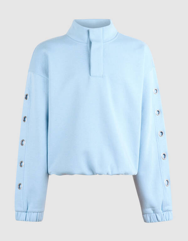 Funnel Neck Sweater Hellblau SHOEBY GIRLS