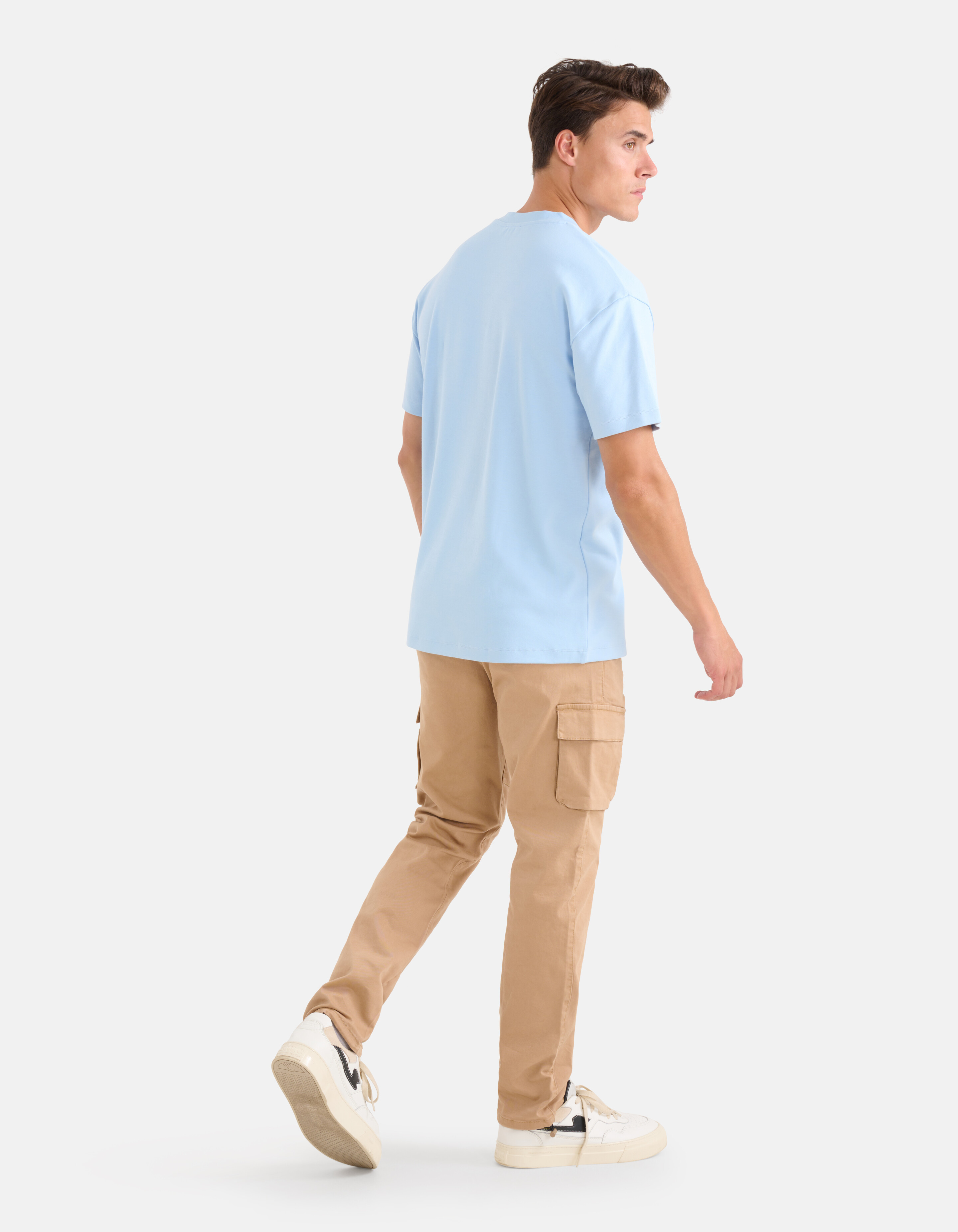 Badge T-shirt Lichtblauw SHOEBY MEN