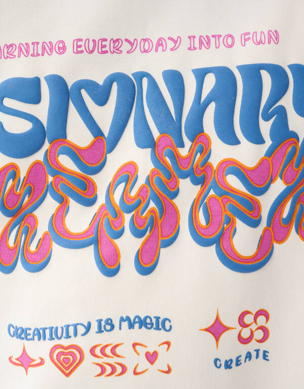 Artwork Pullover Off White SHOEBY GIRLS