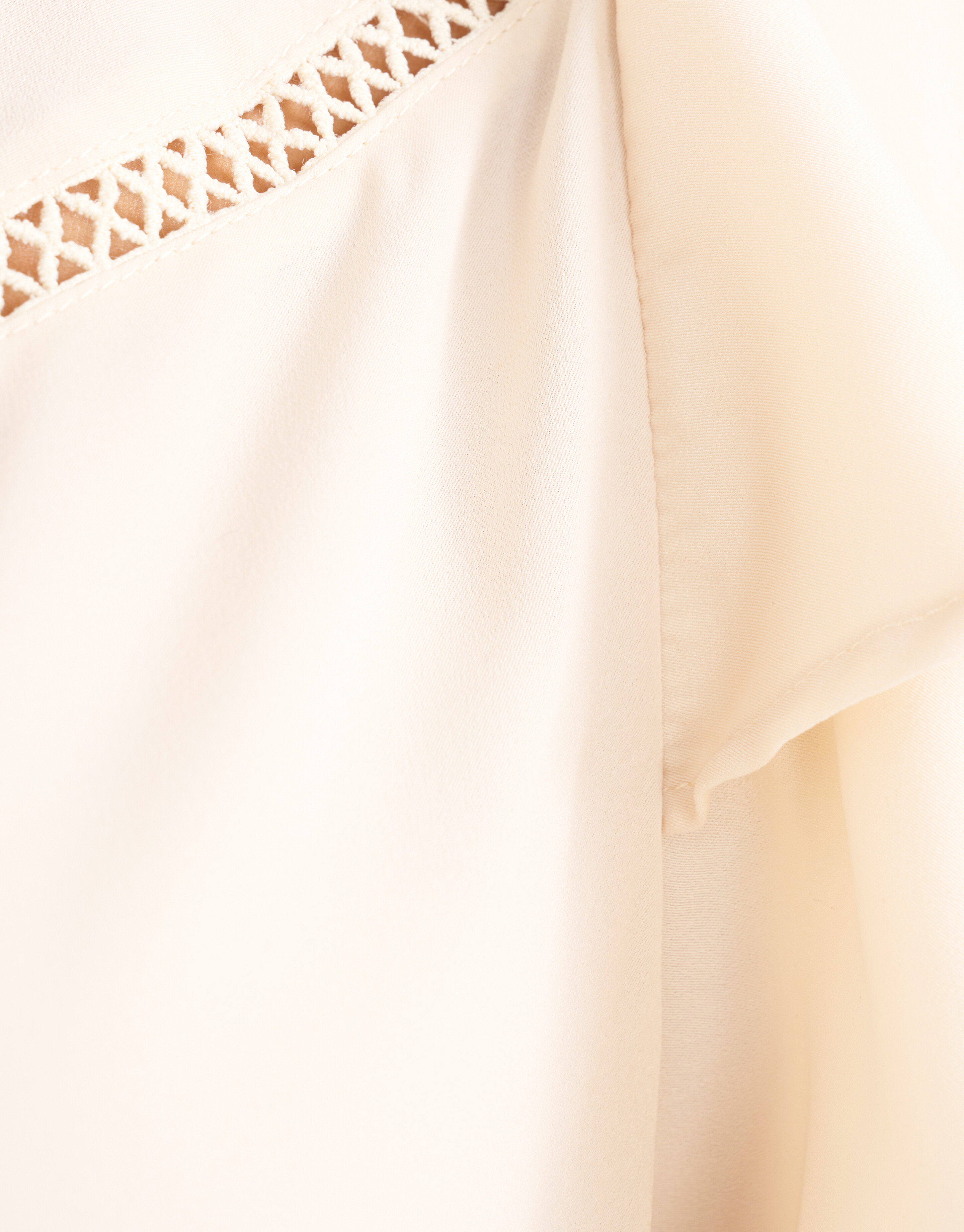 Tape Detail Top Off White SHOEBY WOMEN