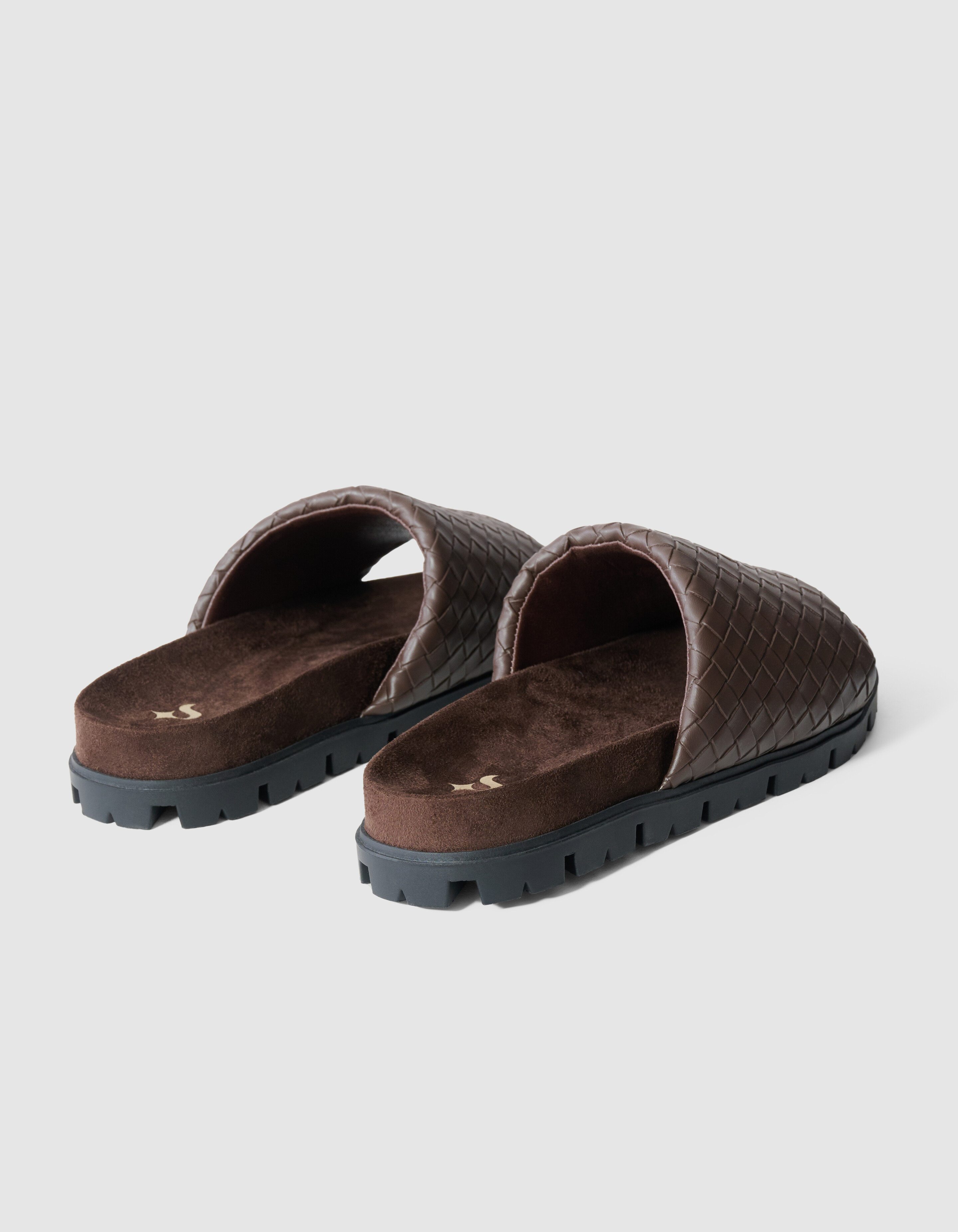 Geflochtene Pantoffel, dunkelbraun SHOEBY SHOES