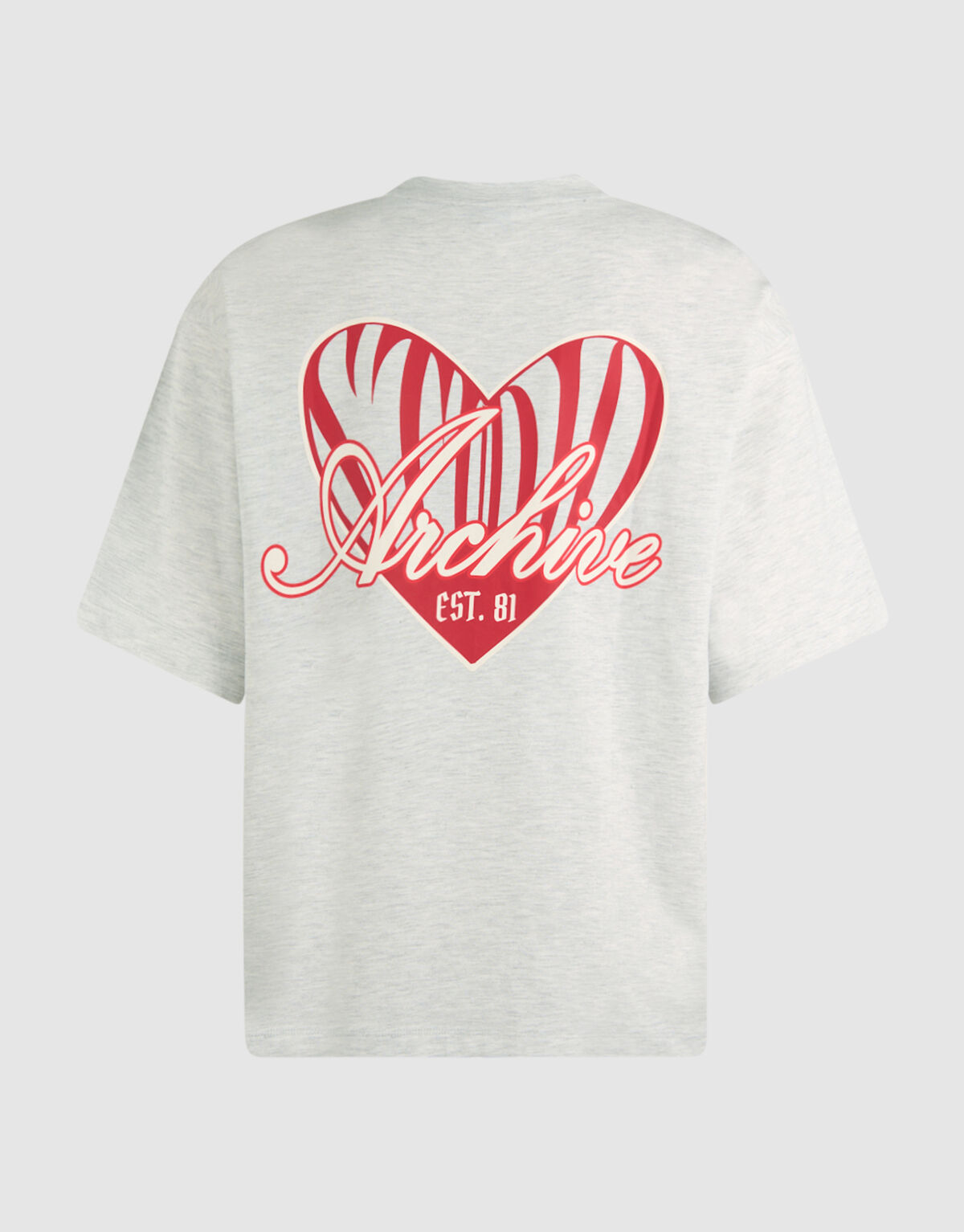 Heart Back Artwork T-shirt Lichtgrijs SHOEBY WOMEN