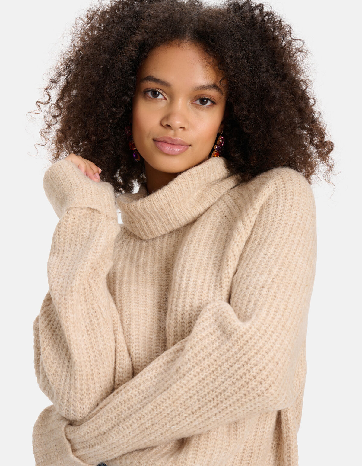 Grob gestrickter Pullover Beige SHOEBY WOMEN