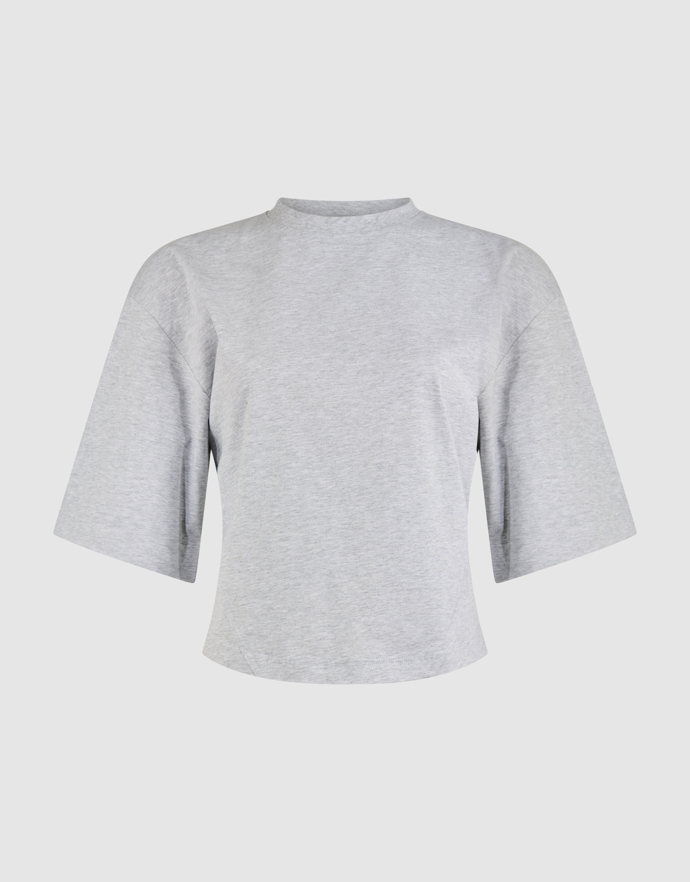 Tailliertes T-Shirt Hellgrau SHOEBY WOMEN
