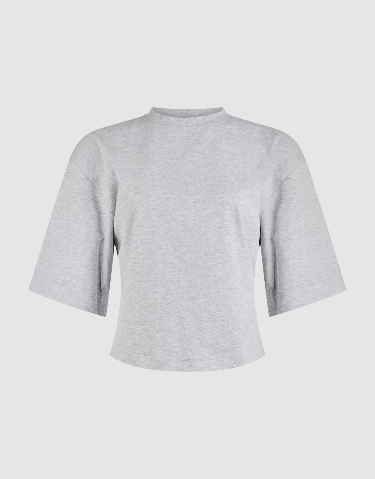 Tailliertes T-Shirt Hellgrau SHOEBY WOMEN