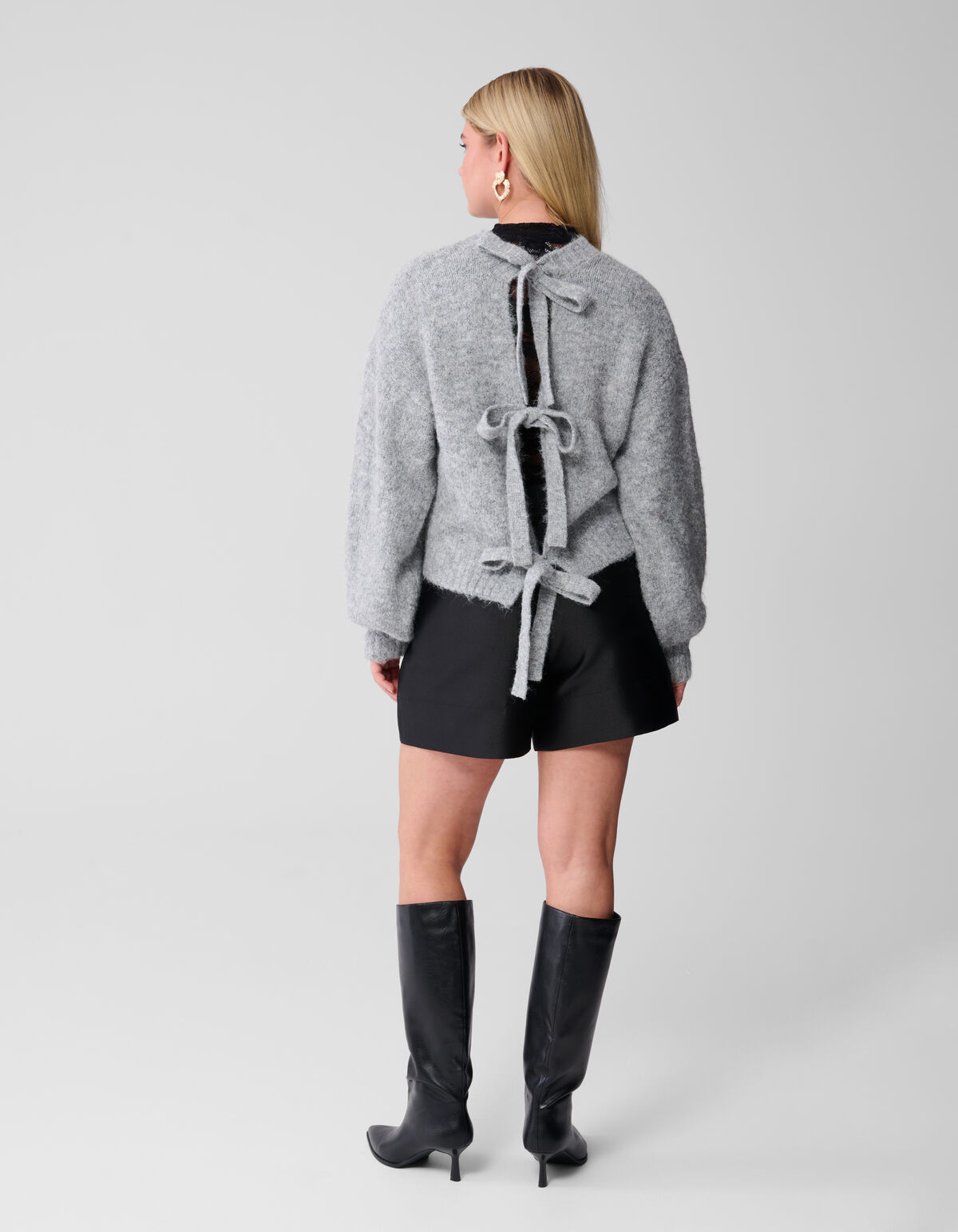 Zweiweg-Streifenweste Lichtgrau SHOEBY WOMEN