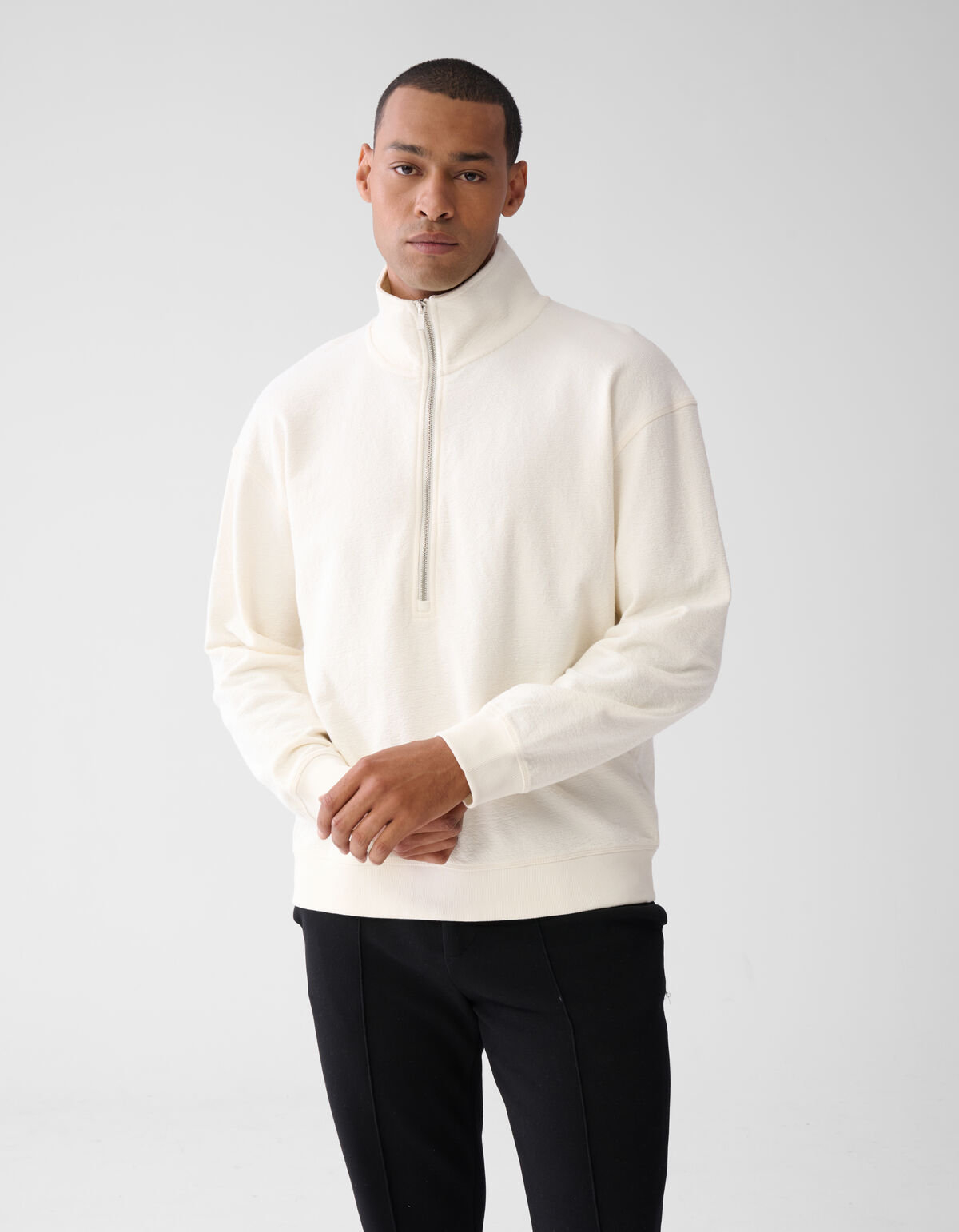 Zip-Pullover Sand SHOEBY MEN