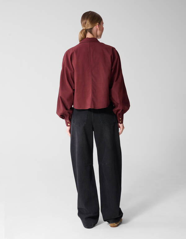 Bluse Mit Perlenstickerei Dunkelrot By Mieke SHOEBY WOMEN