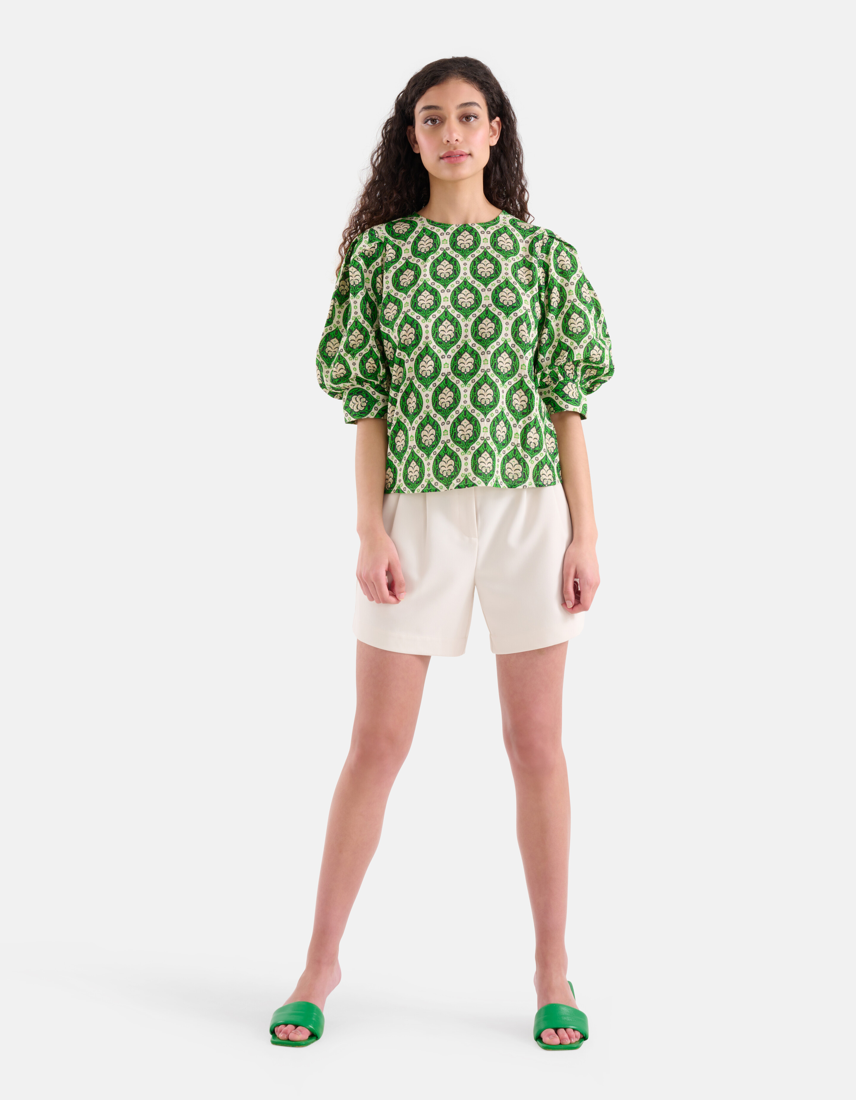 Grafik Lurex Top Grün SHOEBY WOMEN