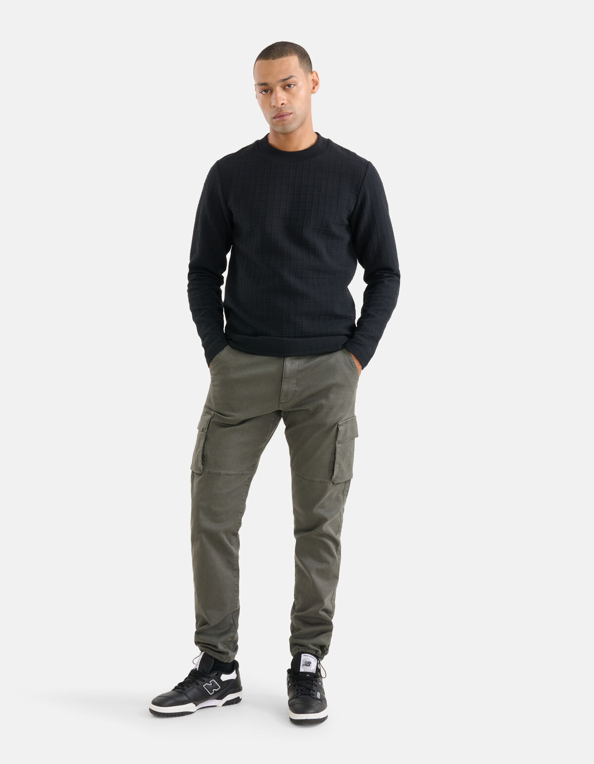 Struktur Pullover Schwarz SHOEBY MEN