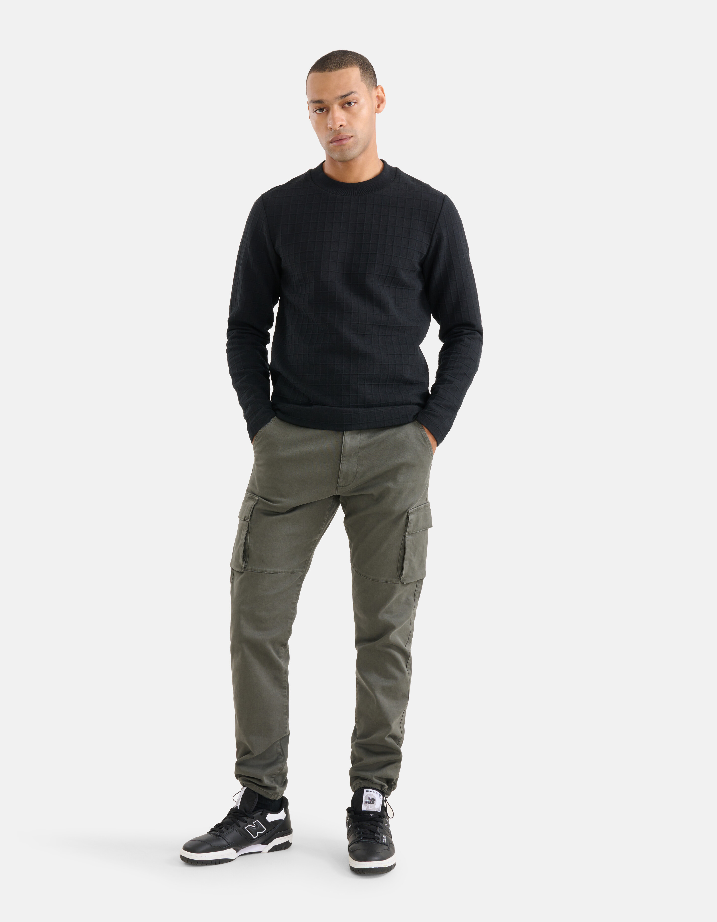 Struktur Pullover Schwarz SHOEBY MEN