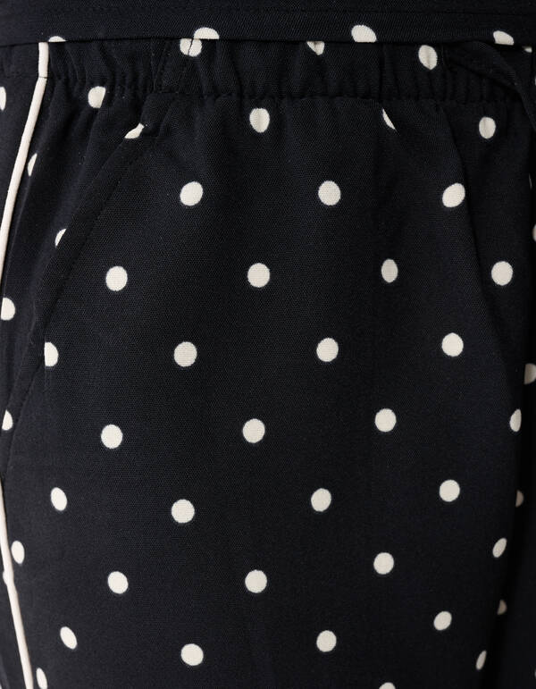 Schwarze Hose mit Polka-Dots und weitem Bein SHOEBY GIRLS