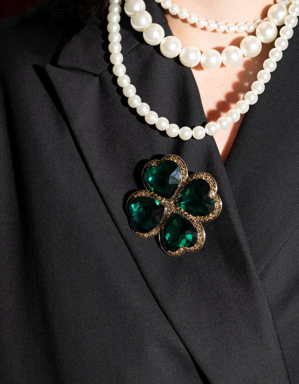 Kleeblatt-Brosche Grün von Fred SHOEBY ACCESSOIRES