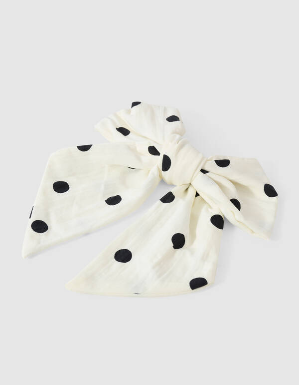 Bow Tie Polka Dot Clip Off-White SHOEBY ACCESSOIRES