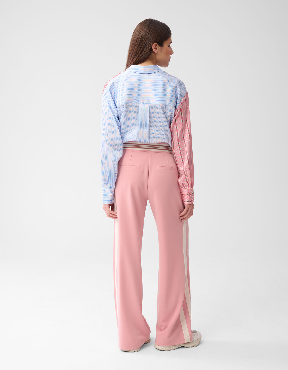 Sportliche Hose mit weitem Bein Hellrosa von Mieke SHOEBY WOMEN