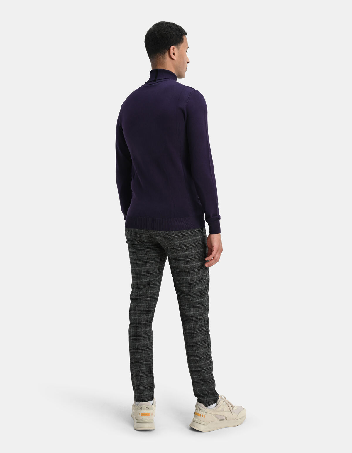 Rollkragenpullover Violett SHOEBY MEN