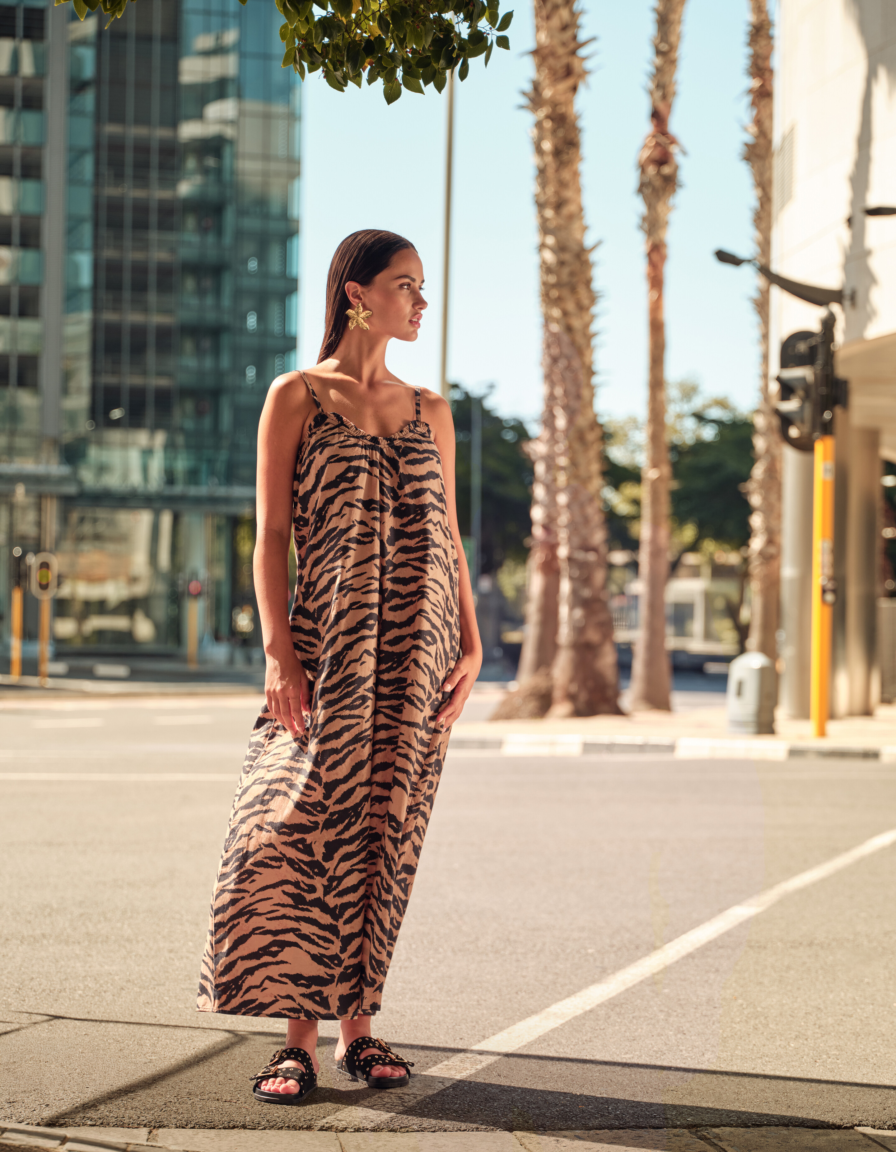 Tiger Maxikleid Braun SHOEBY WOMEN
