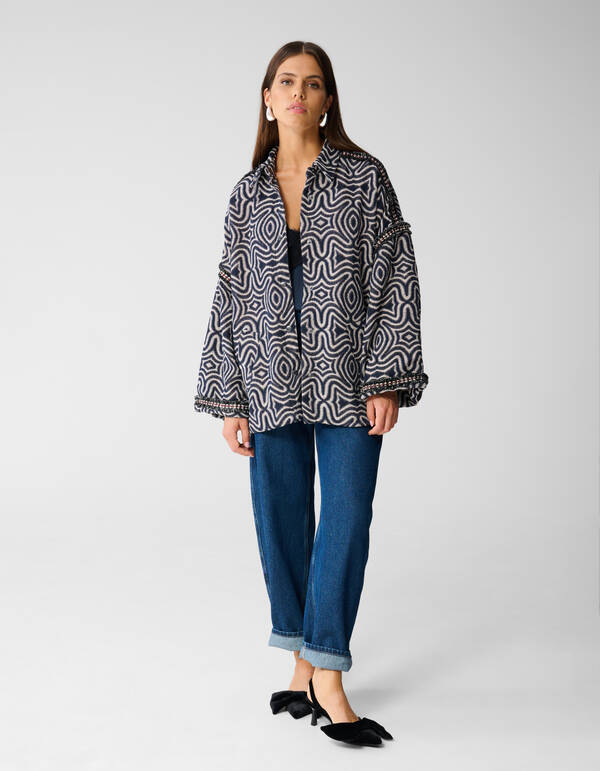 Jacquard Tape Jack Dunkelblau Von Mieke SHOEBY WOMEN