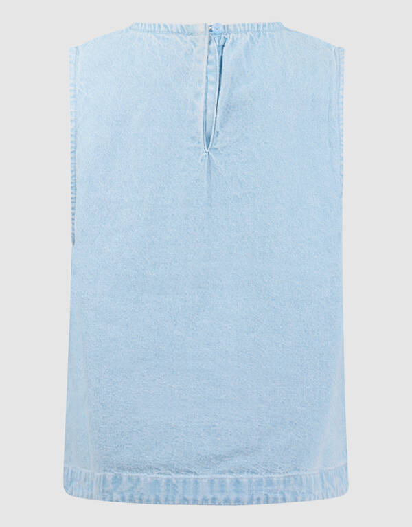 Strass Denim Top Hellblau SHOEBY GIRLS
