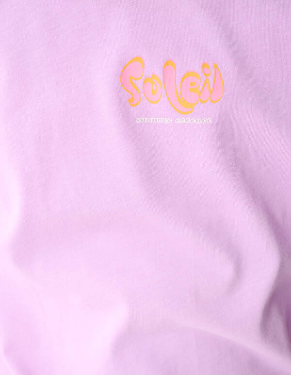 Soleil Artwork T-Shirt Helllila SHOEBY GIRLS