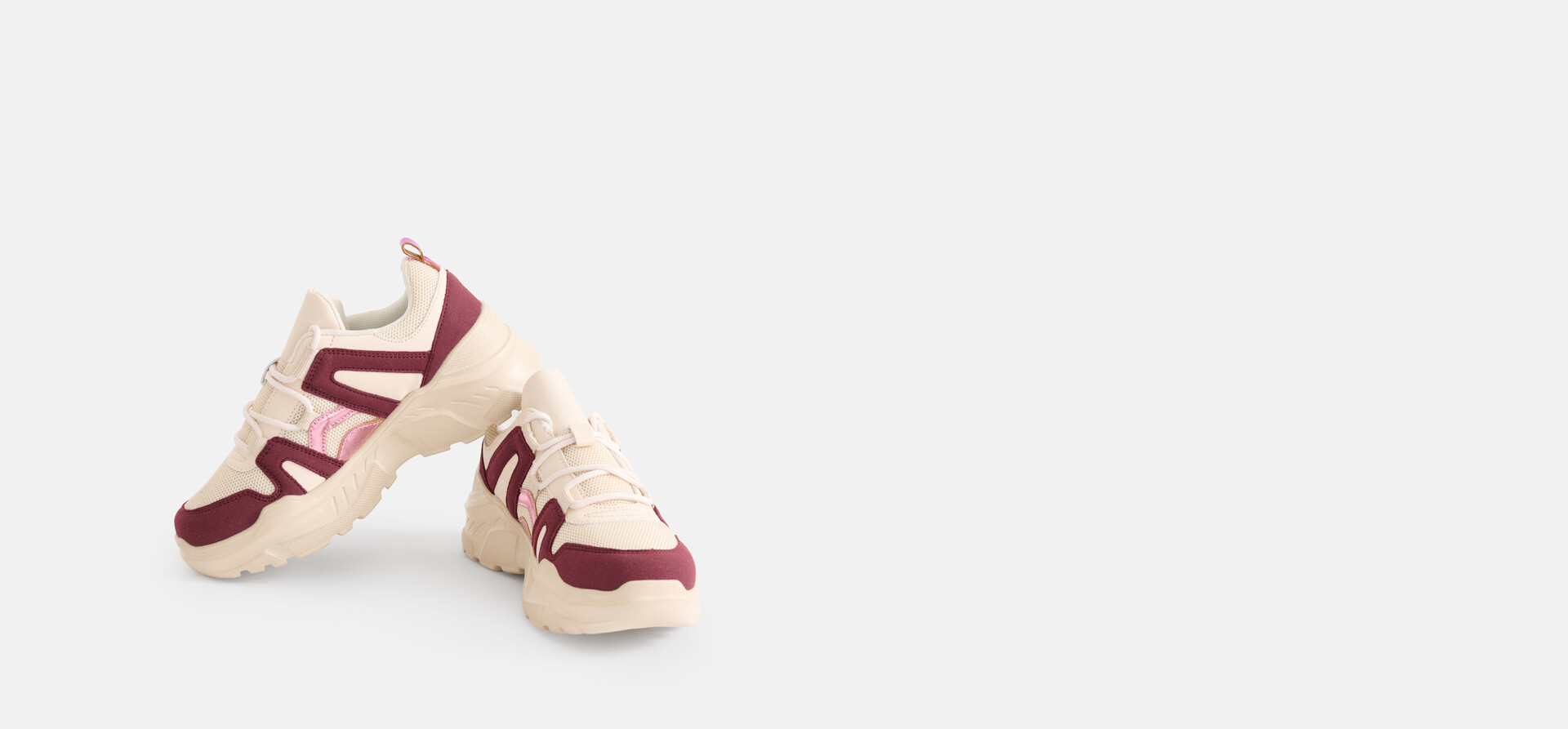 Colorblock Sneaker Beige SHOEBY SHOES