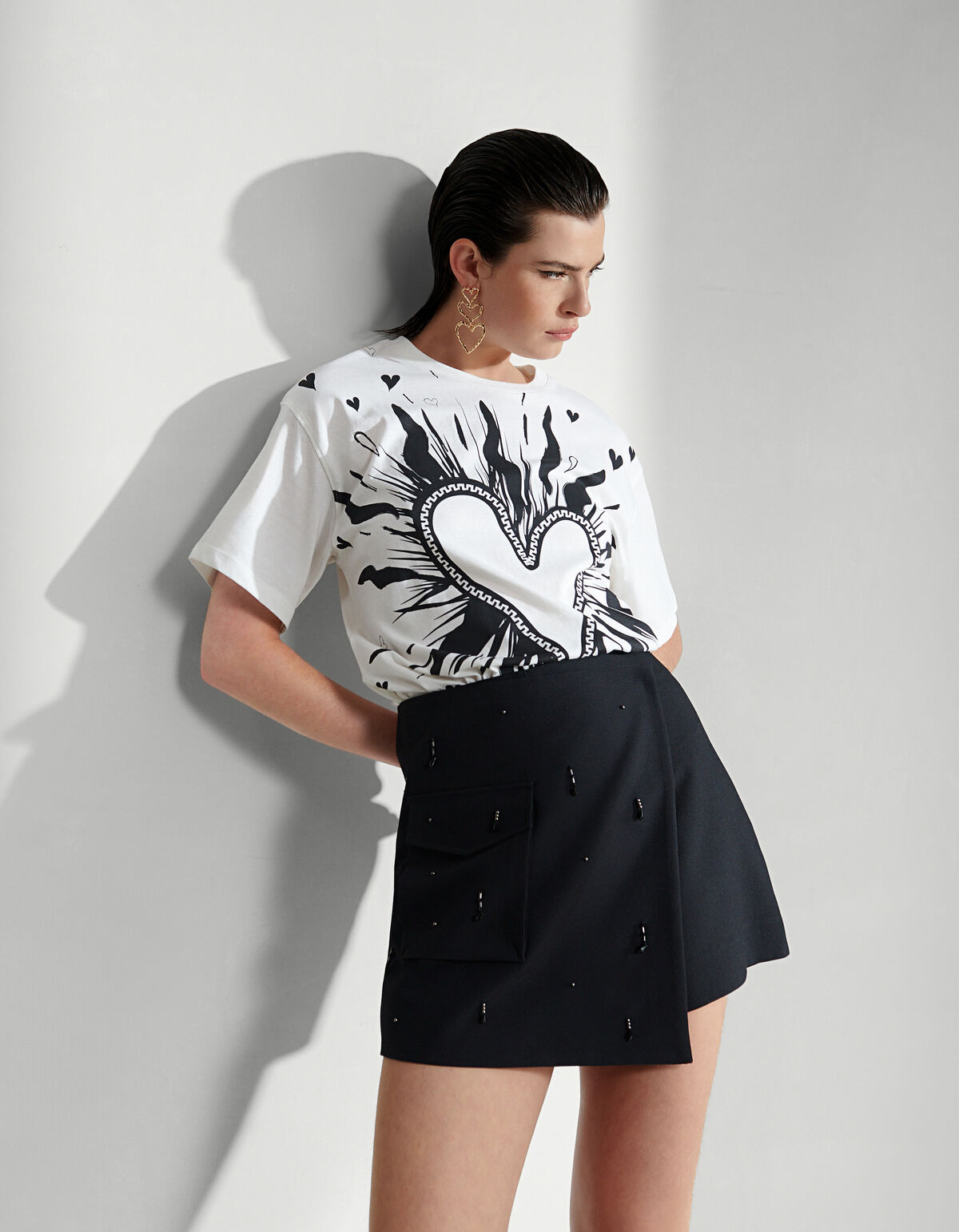 Artwork T-shirt Weiß SHOEBY WOMEN