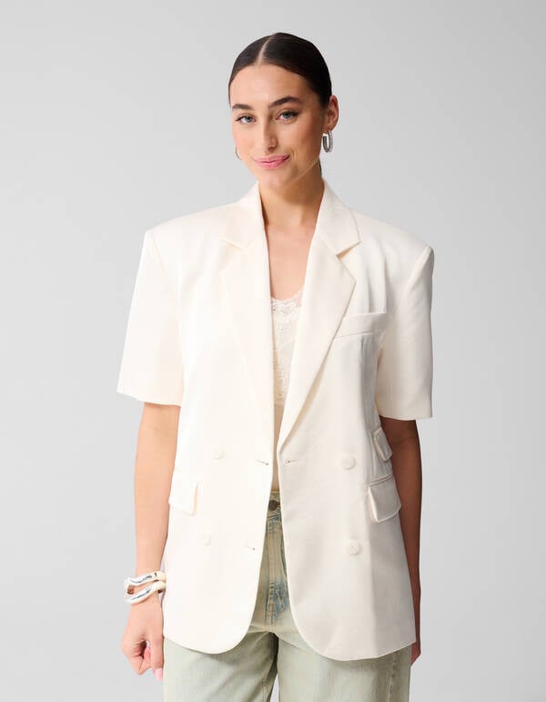 Kurzärmeliger Blazer Off White SHOEBY WOMEN