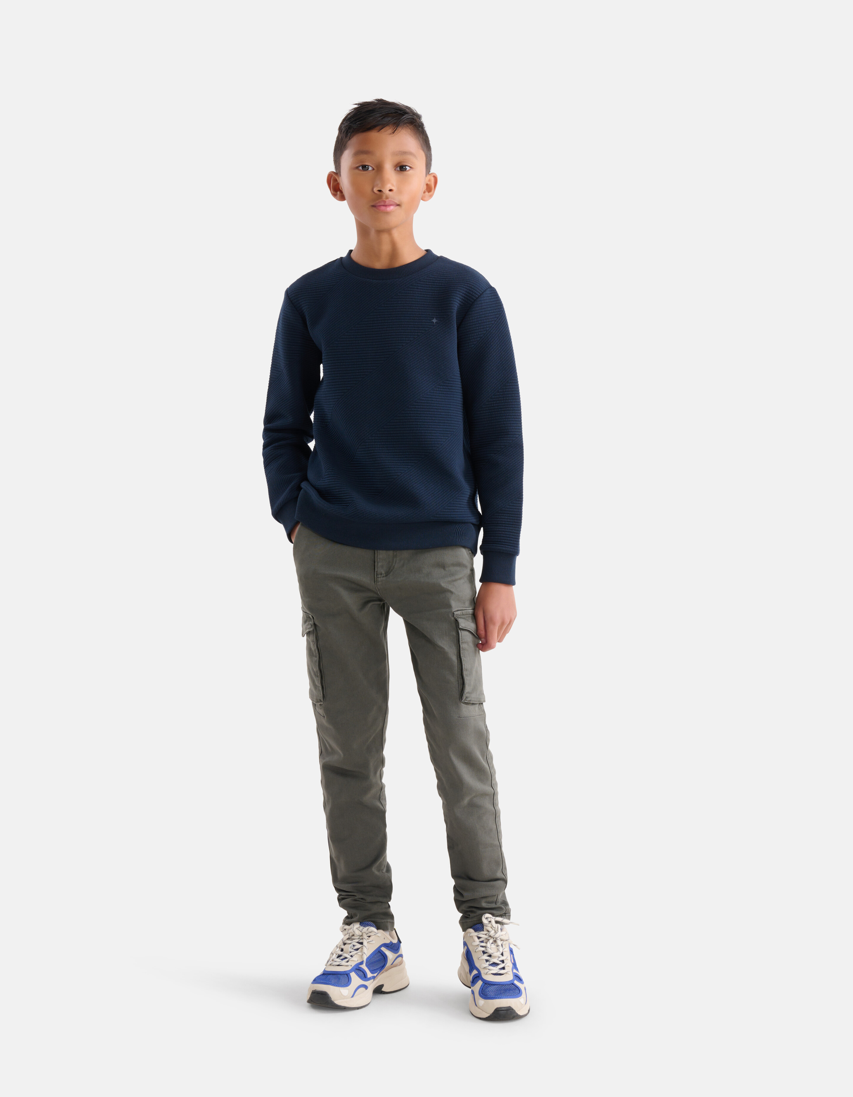 Struktur Pullover Dunkelblau SHOEBY BOYS