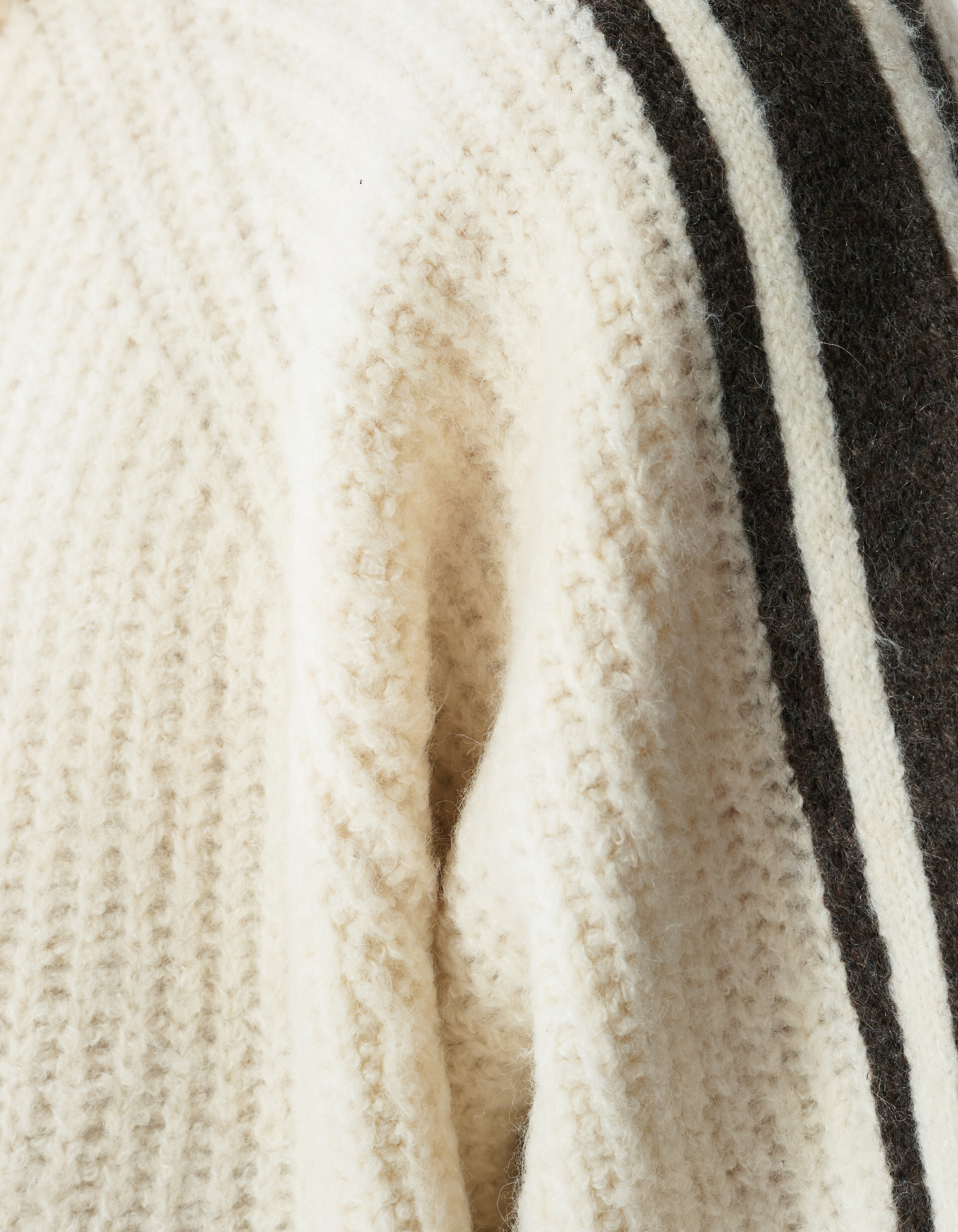 Gestreifter Pullover Mit Halblangen &Auml;rmeln Ecru SHOEBY WOMEN