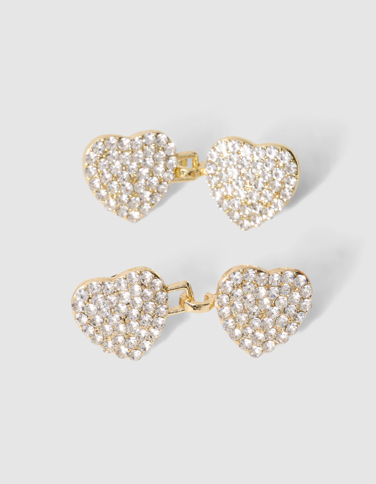 Jeans-Anstecker mit Strass-Herz Gold SHOEBY ACCESSOIRES
