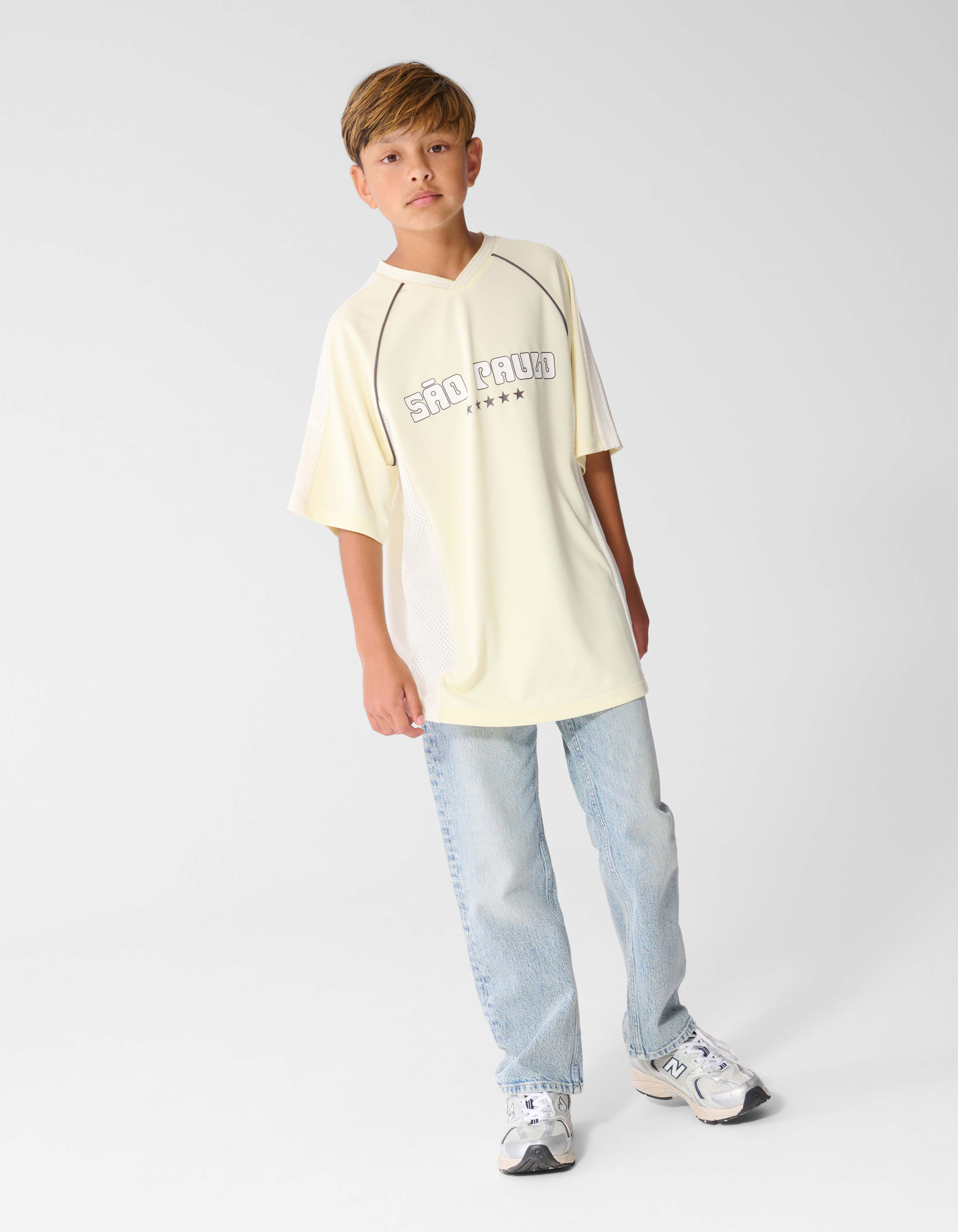 Sportliches Oversized-T-Shirt Hellgelb SHOEBY BOYS