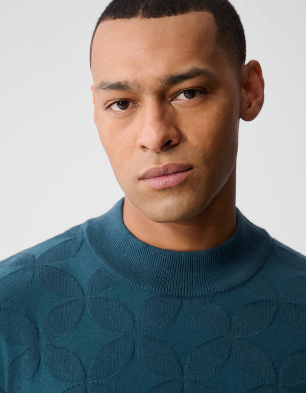 Glitzernder Strickpullover Dunkelgrün SHOEBY MEN