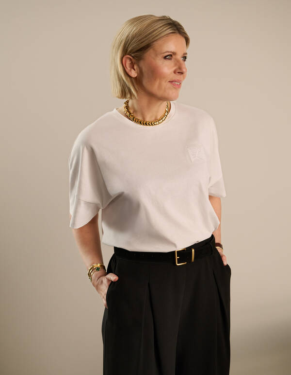T-Shirt in Übergröße Weiß By Lonneke SHOEBY WOMEN