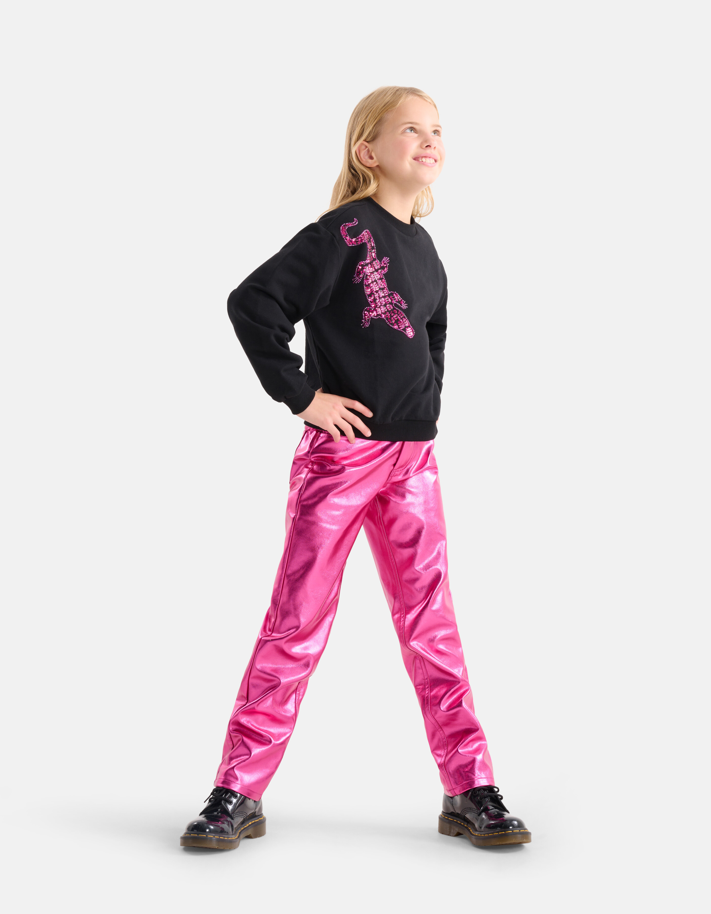 Metallisch beschichtete Hose Rosa von Nicolette SHOEBY GIRLS