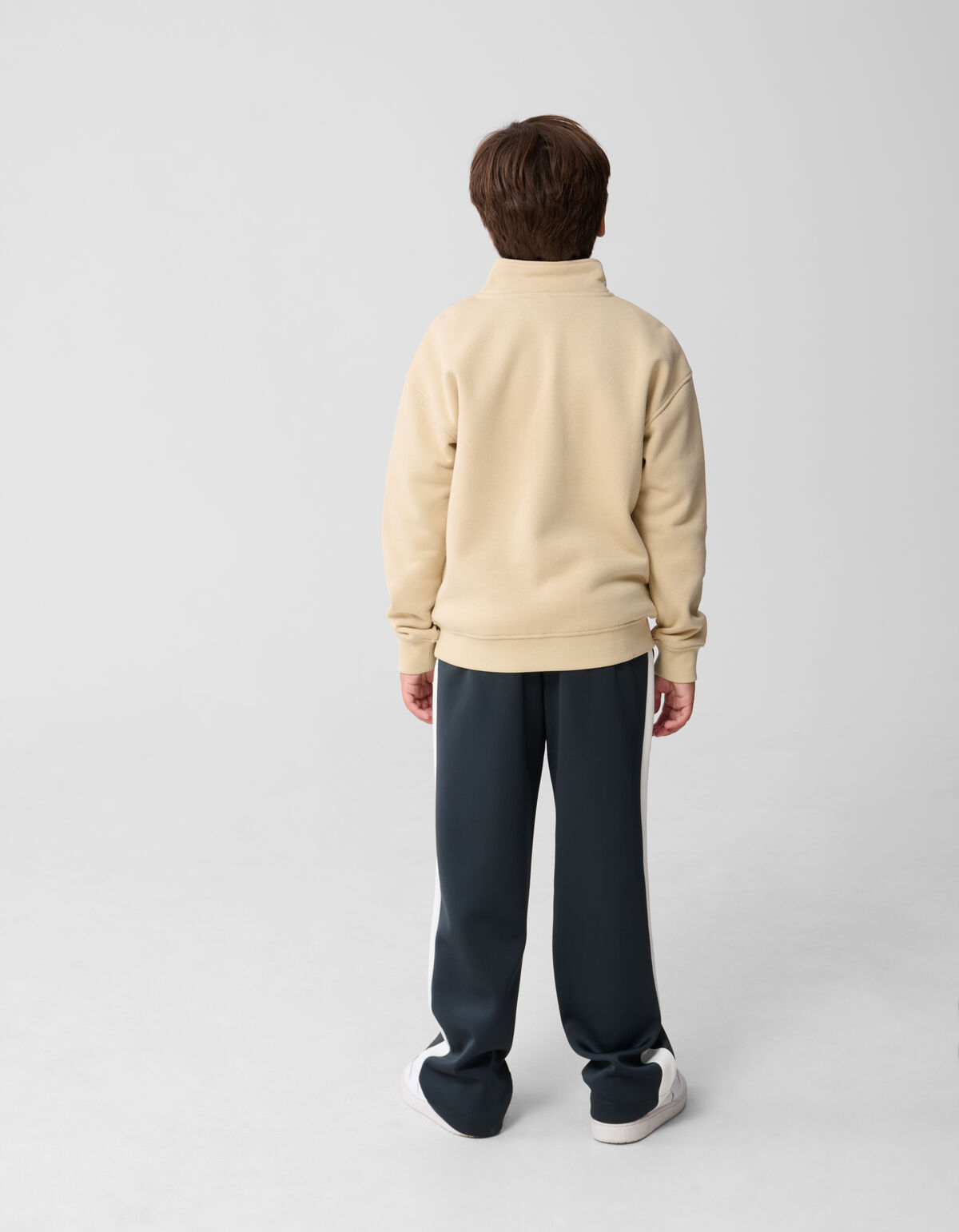 Halb-Reißverschluss-Pullover Beige SHOEBY BOYS