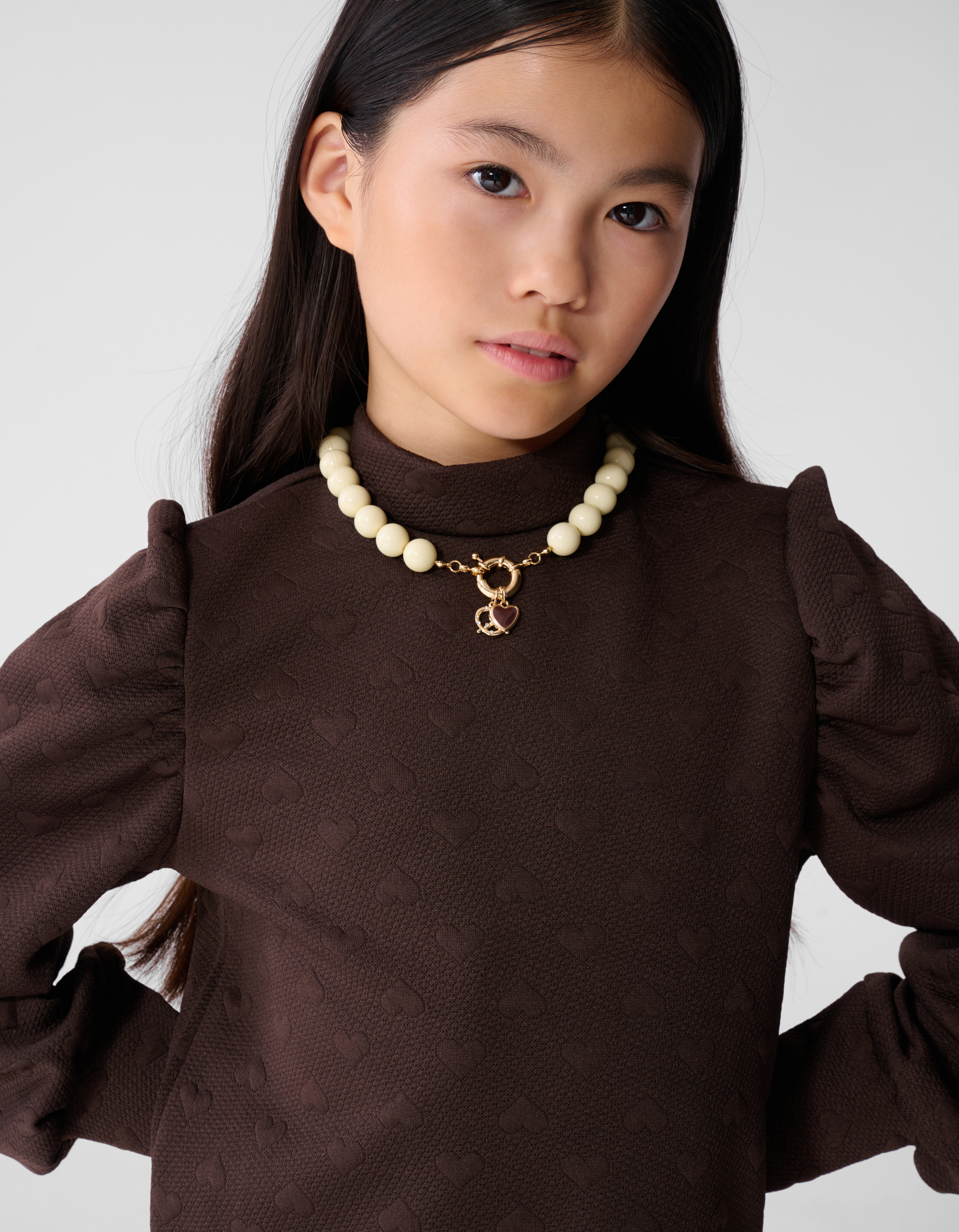 Jacquard-Minikleid, dunkelbraun SHOEBY GIRLS