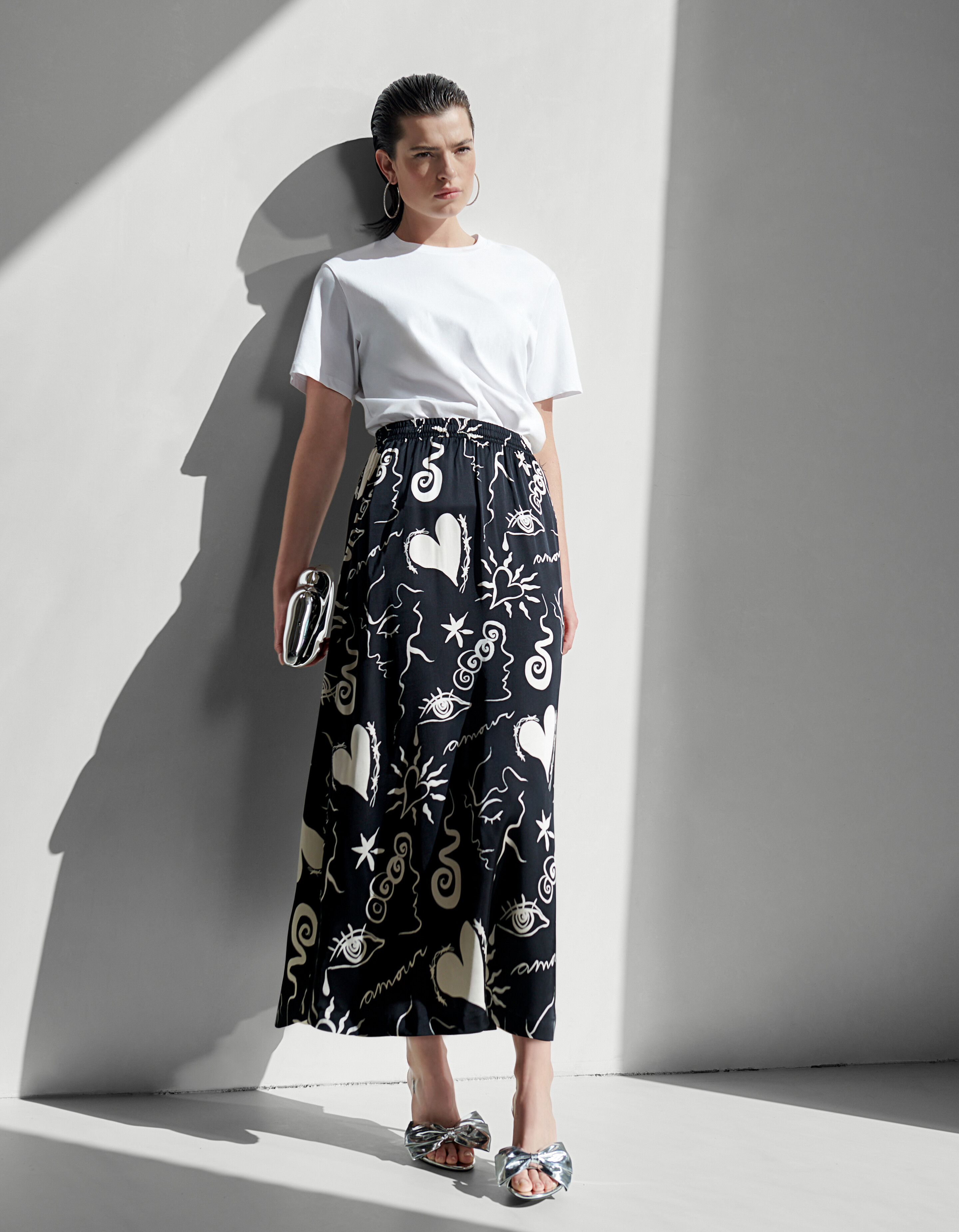 Maxikleid mit Verzierungen Schwarz SHOEBY WOMEN