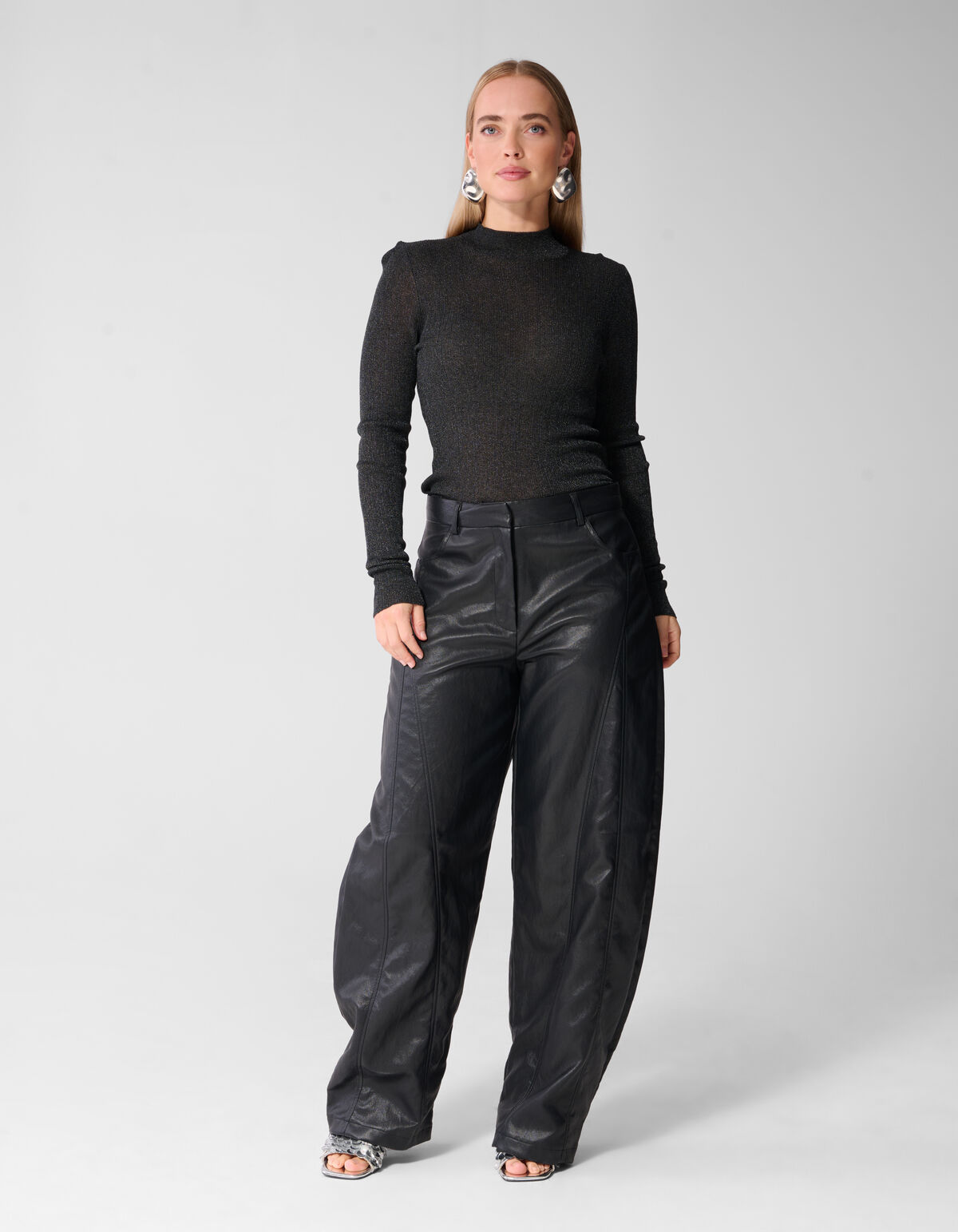 Glitzer Col Top Schwarz SHOEBY WOMEN