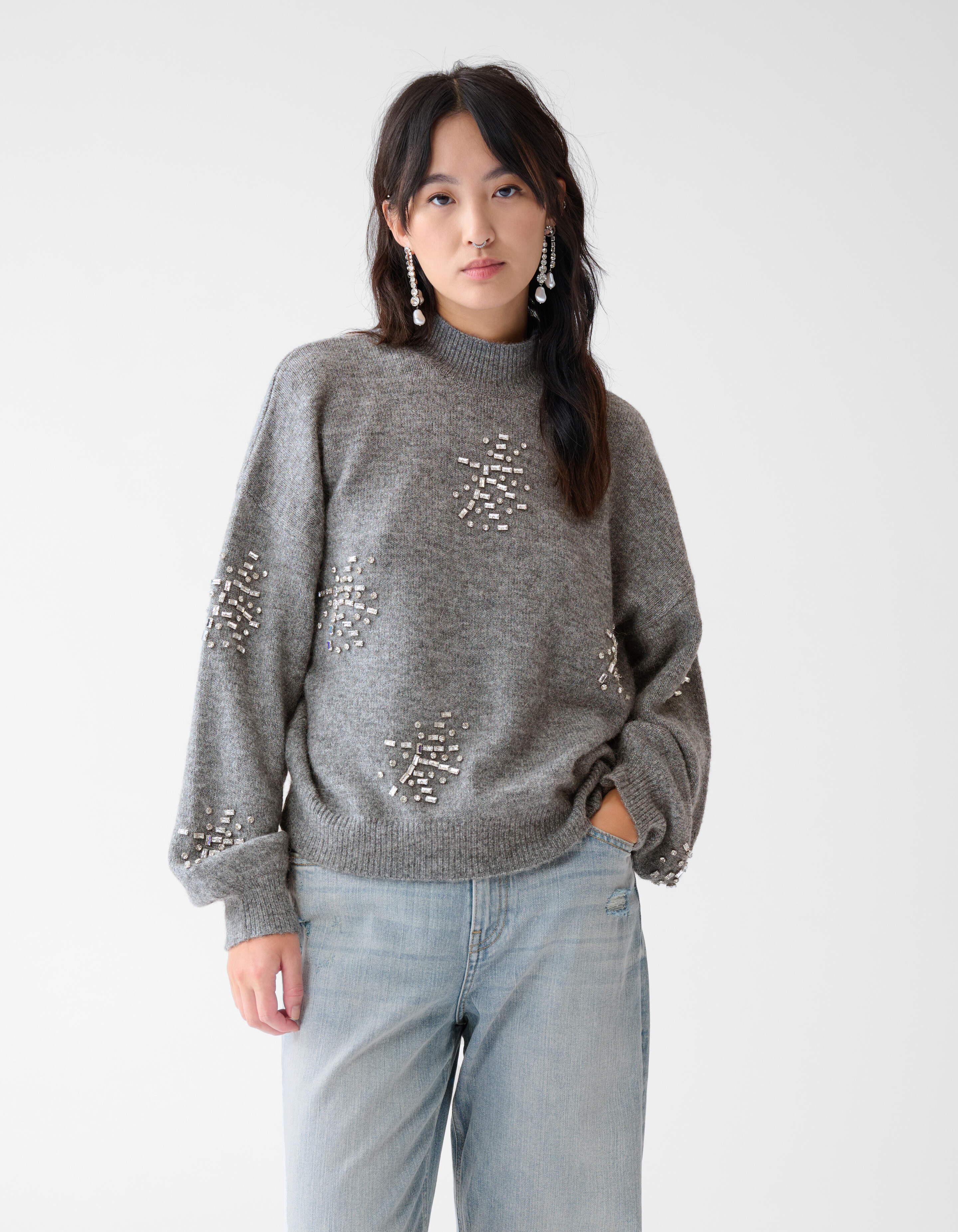Verzierter Pullover Grau By Fred SHOEBY WOMEN