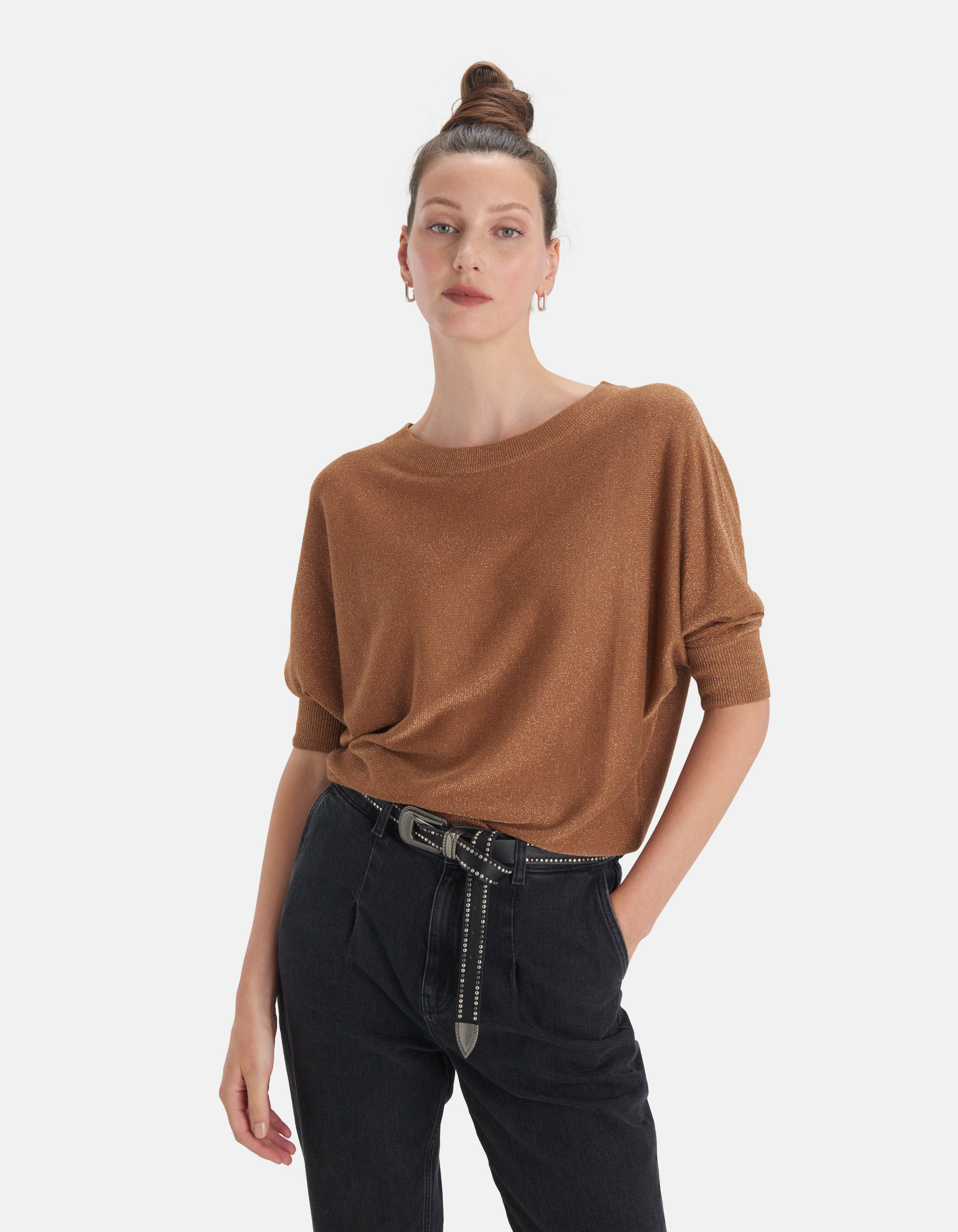 Glitter Batwing Pullover Eksept